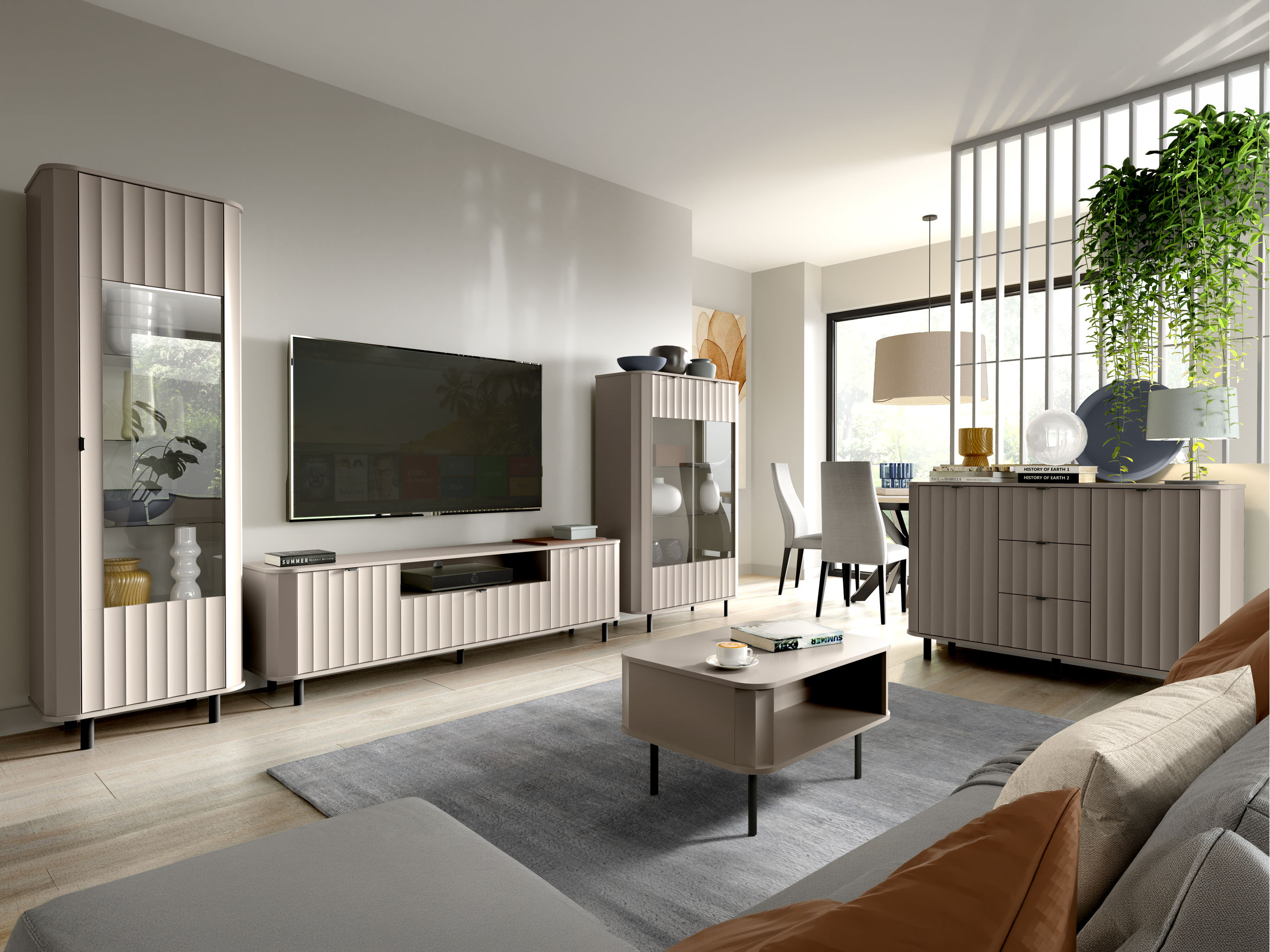 Set de living Larala 110 (Gri bej)