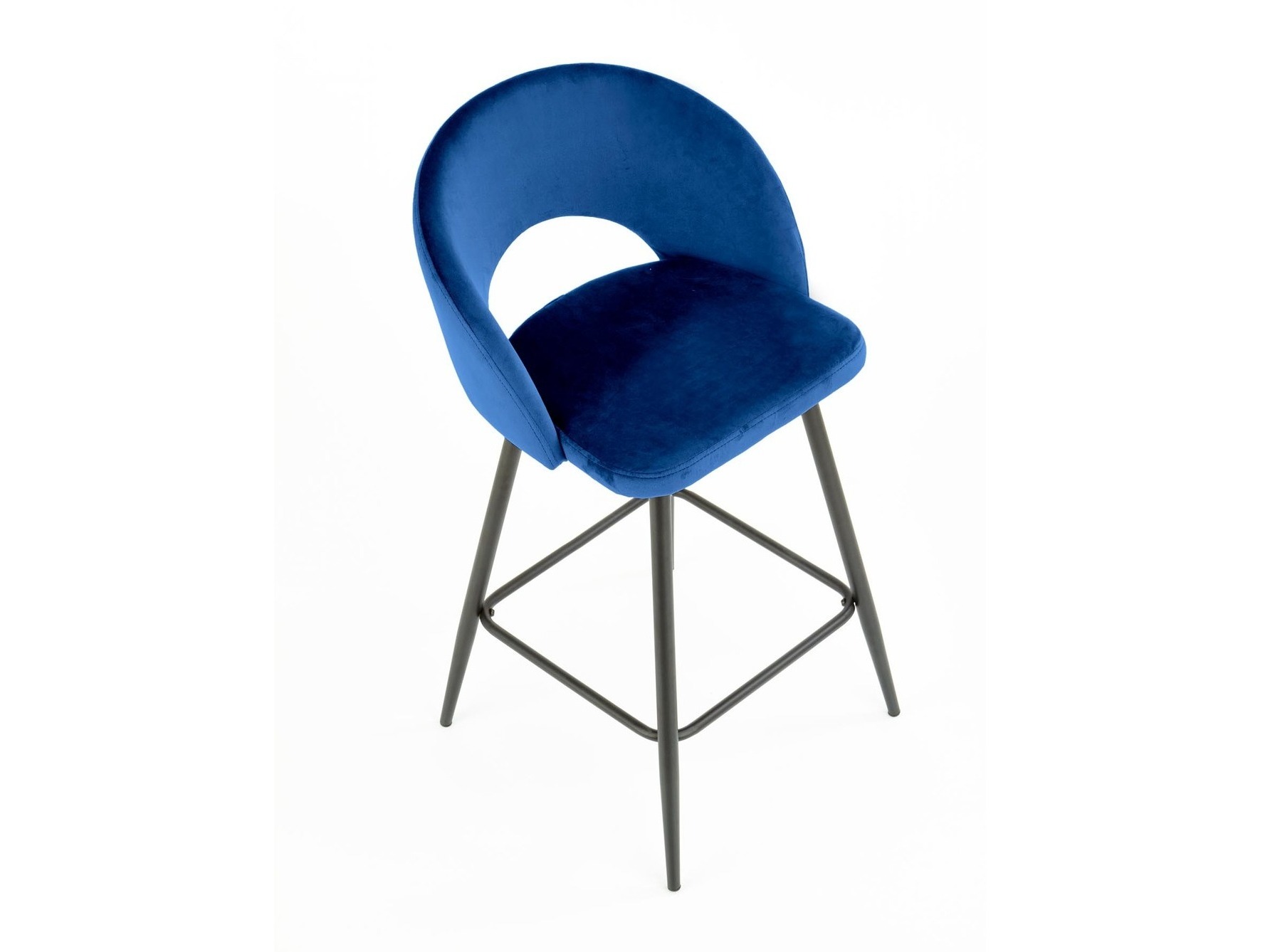 Scaun de bar Houston 881 (Albastru inchis + Negru)