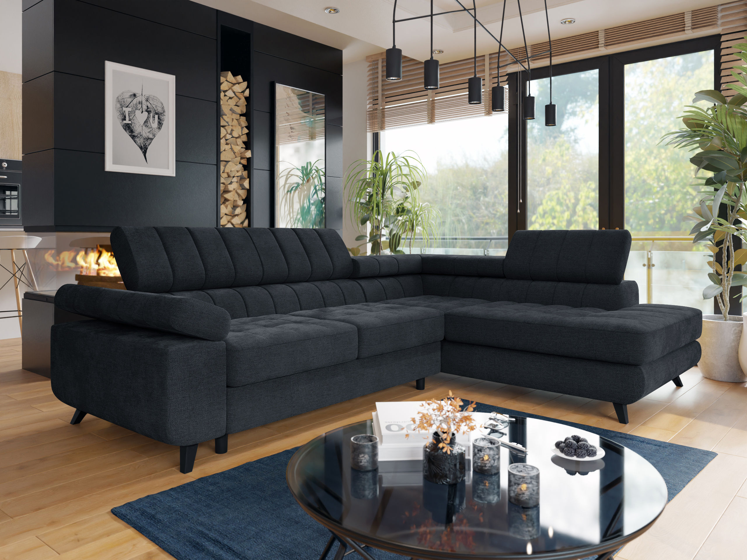 Colțar Comfivo Agnus (Spirit Black)