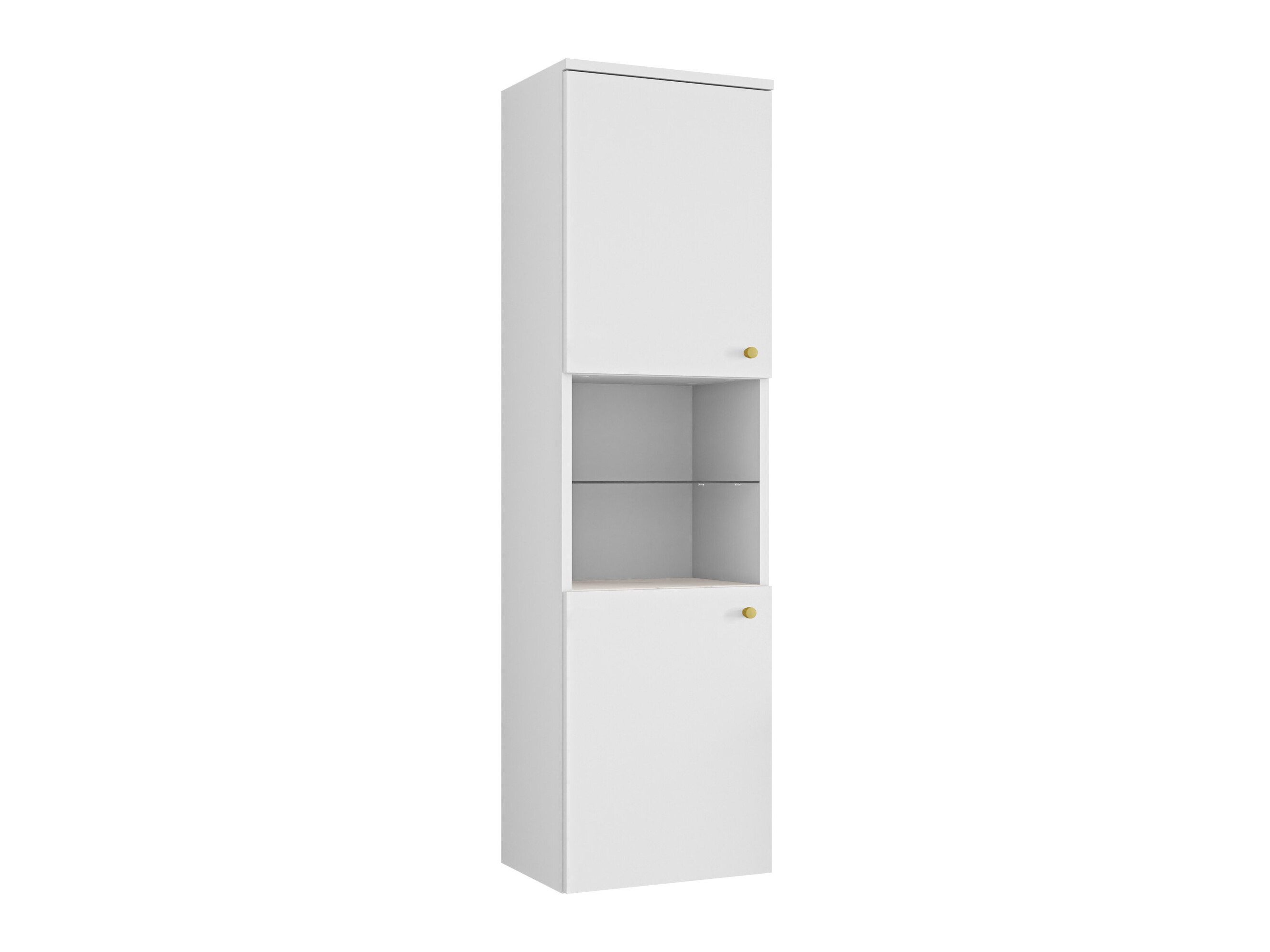 Cabinet de baie suspendat Salus (Alb + Marmură albă)