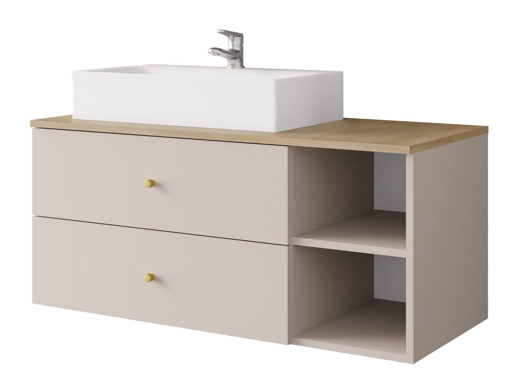 Cabinet atârnat pentru baie Salus (Cașmir + Stejar Cremona)