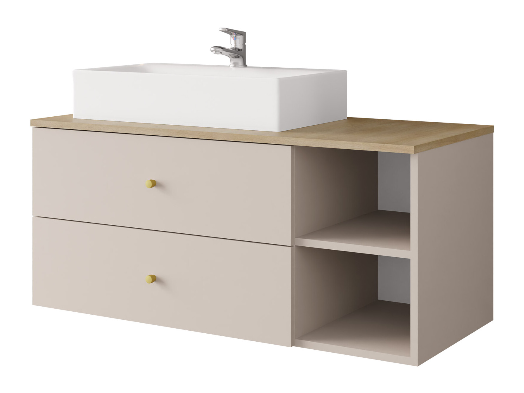 Cabinet atârnat pentru baie Salus (Cașmir + Stejar Cremona)