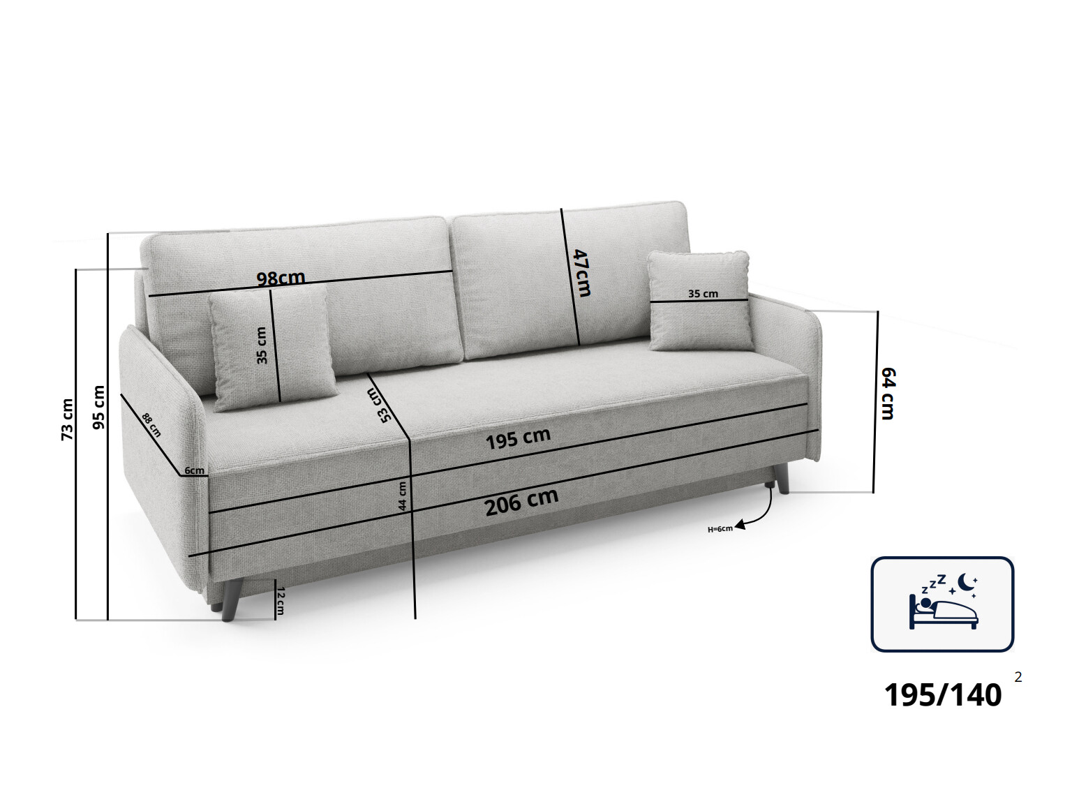 Canapea extensibilă Alton 112 (Garden 18)
