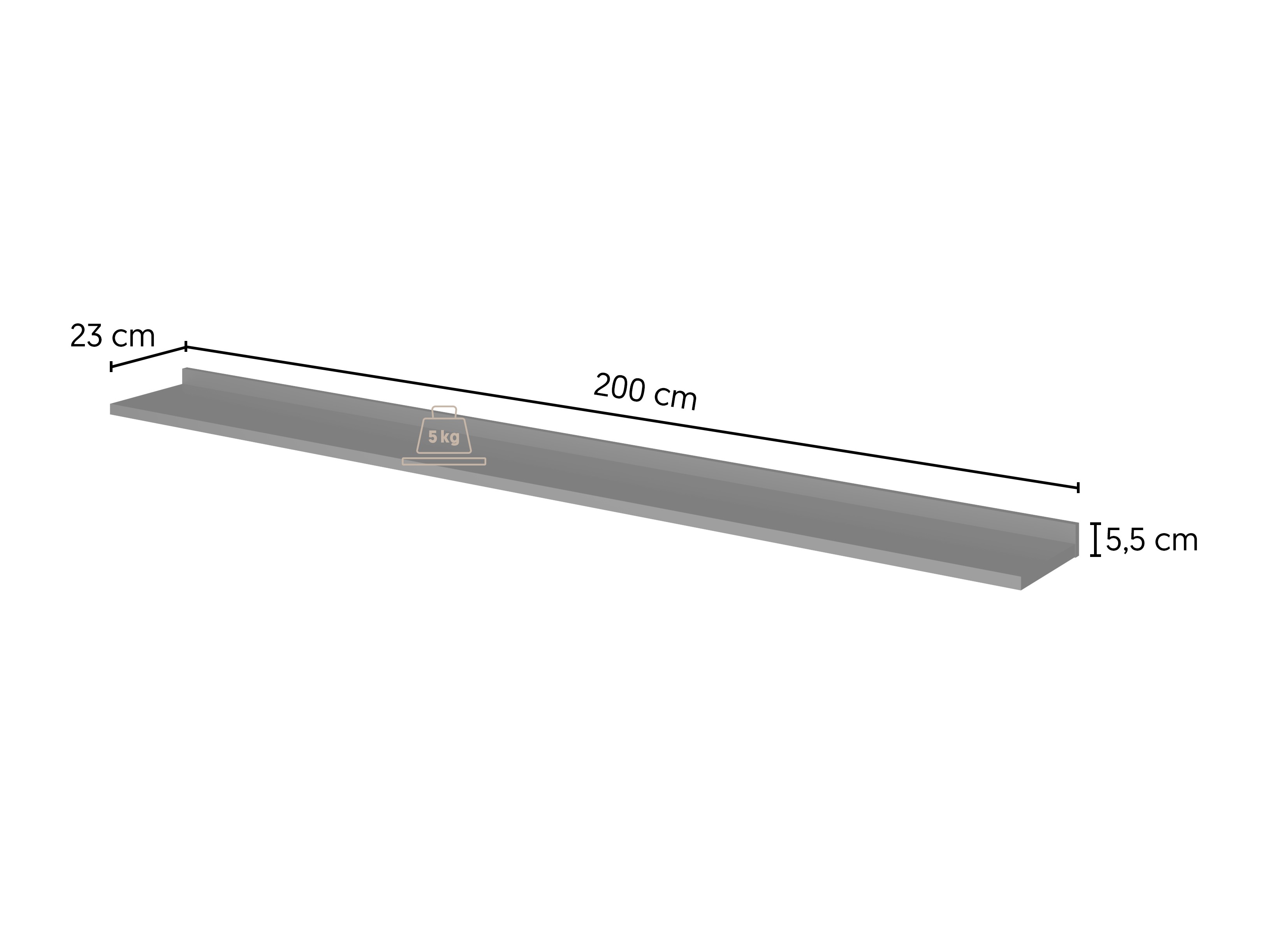 Raft de perete Talevaro 100 (Negru)
