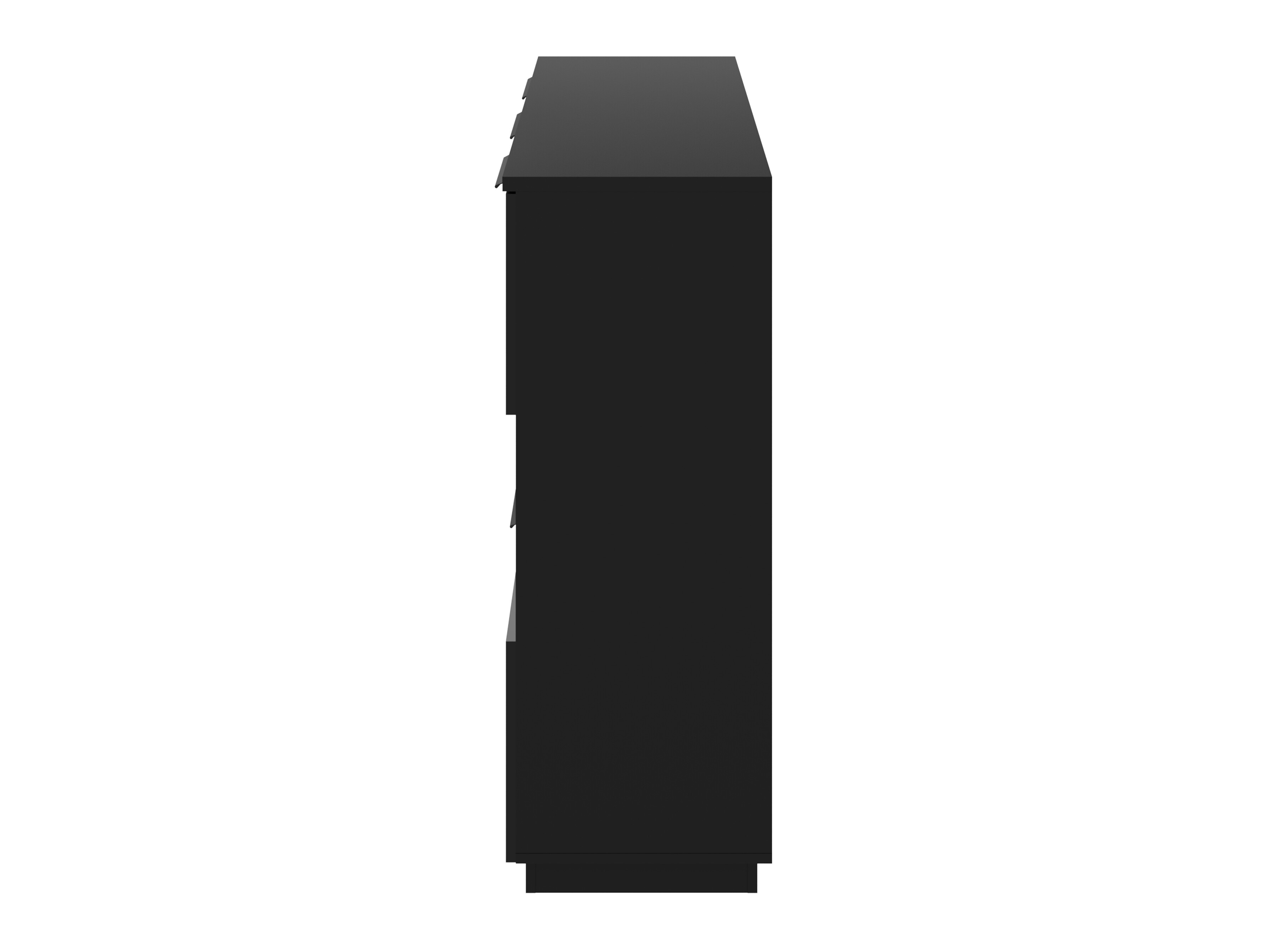 Comodă Talevaro 105 (Negru + Negru lucios)