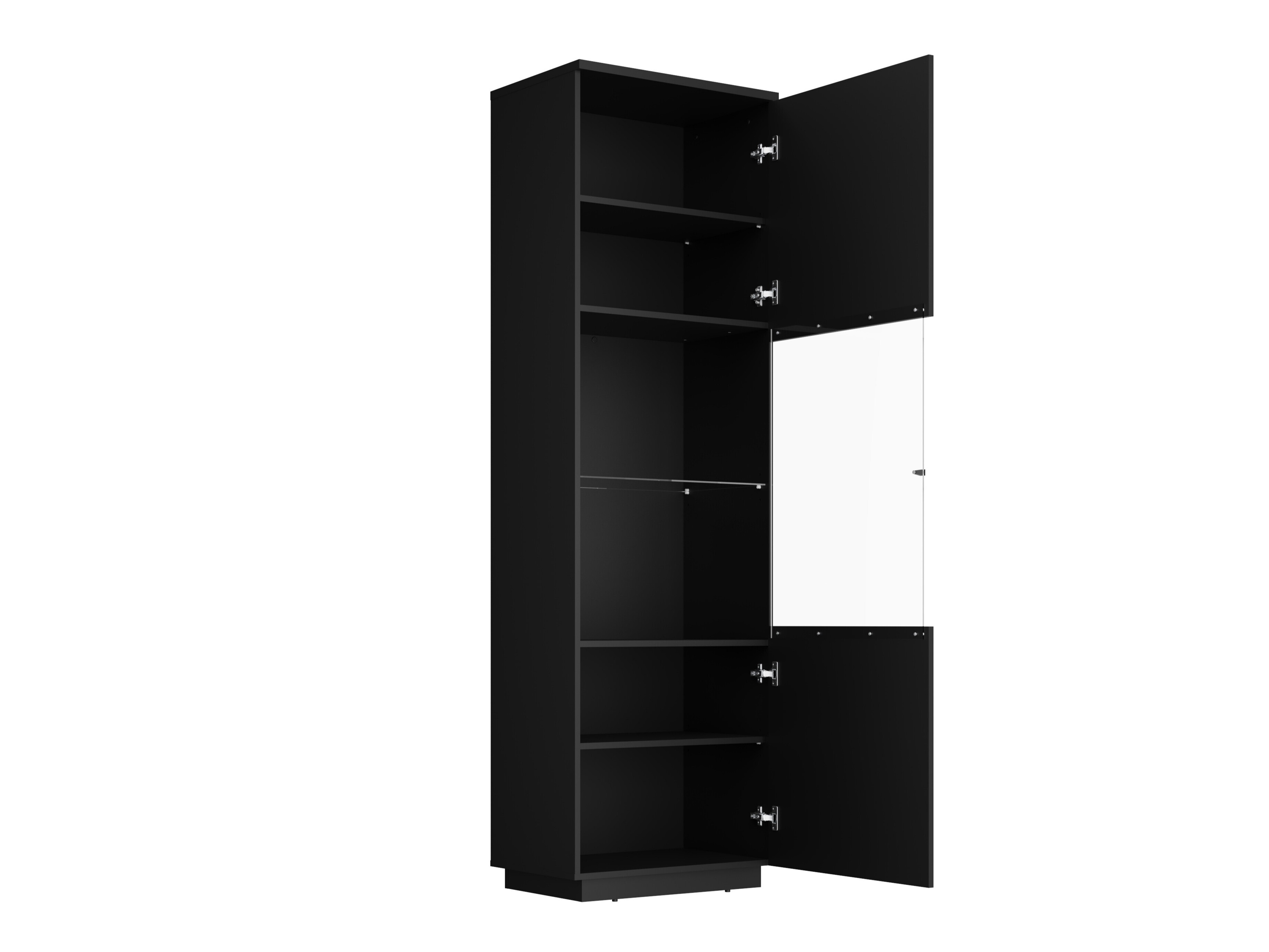 Set de living Talevaro 106 (Negru + Negru lucios)