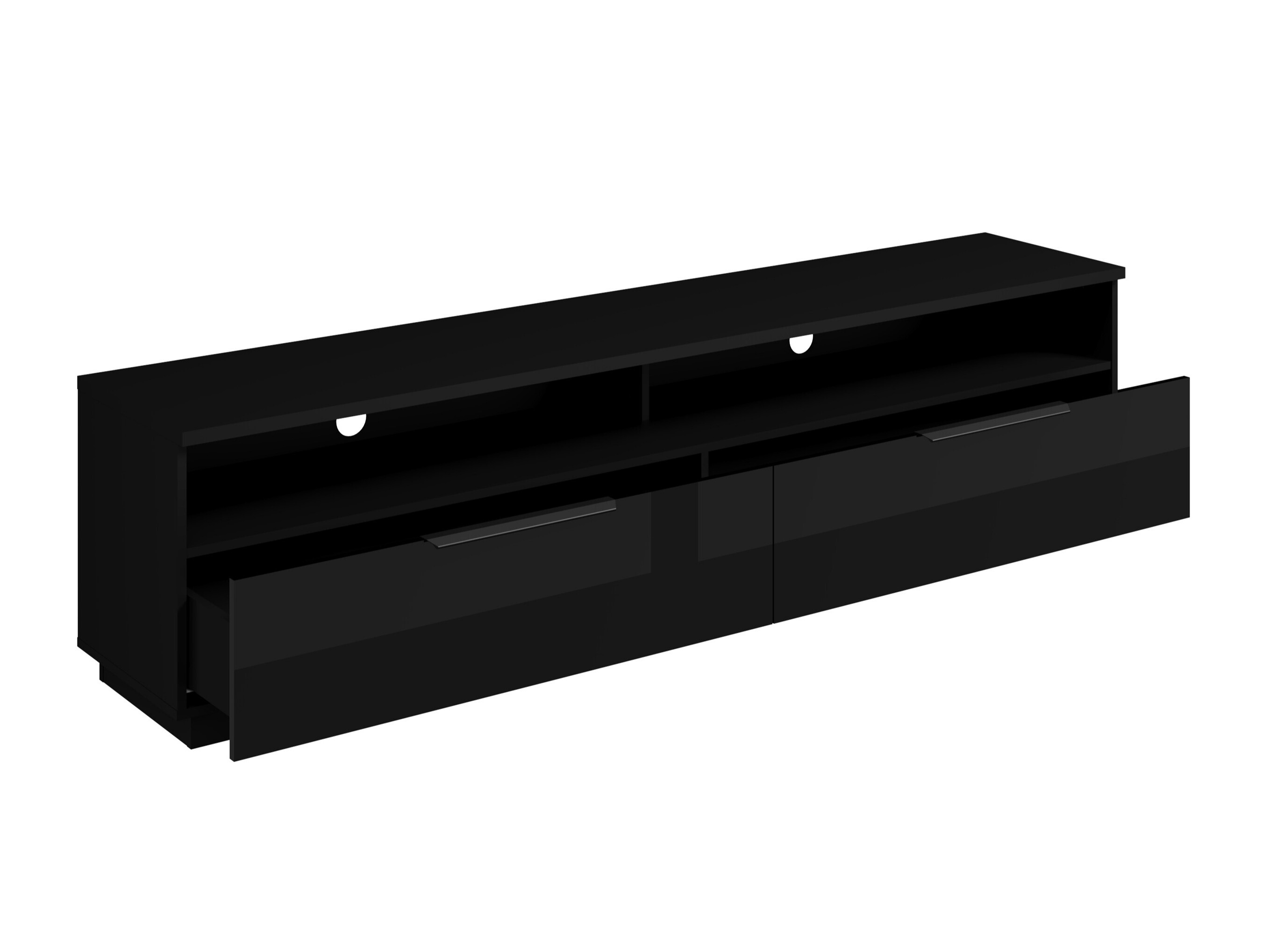 Set de living Talevaro 106 (Negru + Negru lucios)