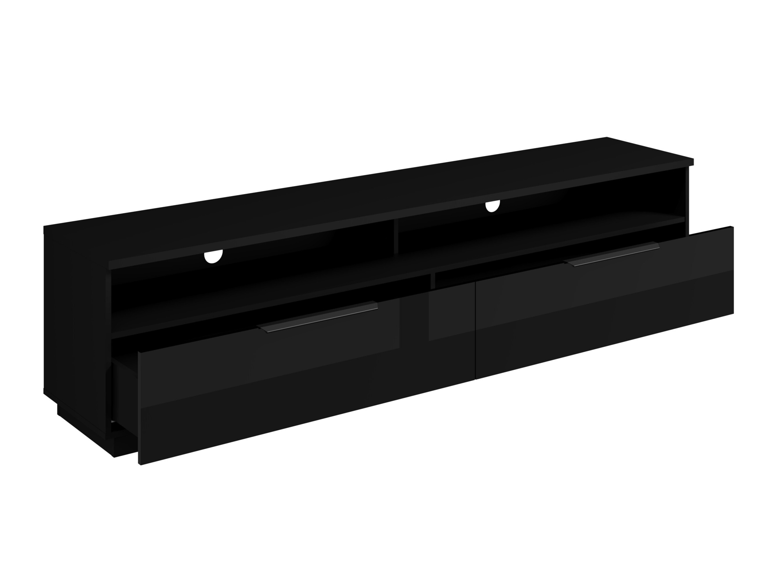 Set de living Talevaro 106 (Negru + Negru lucios)