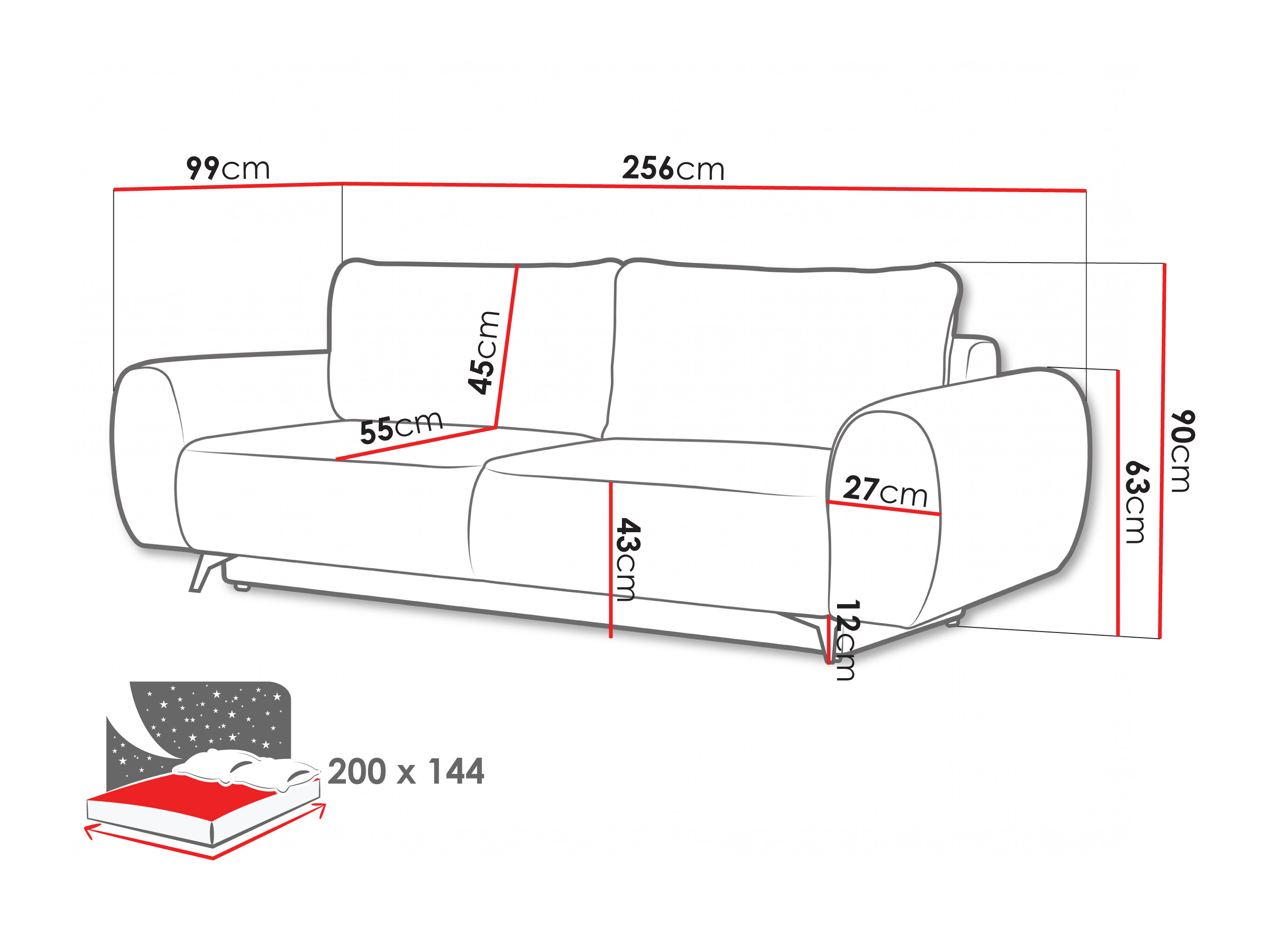 Canapea extensibilă Margate 145 (Bella 05)