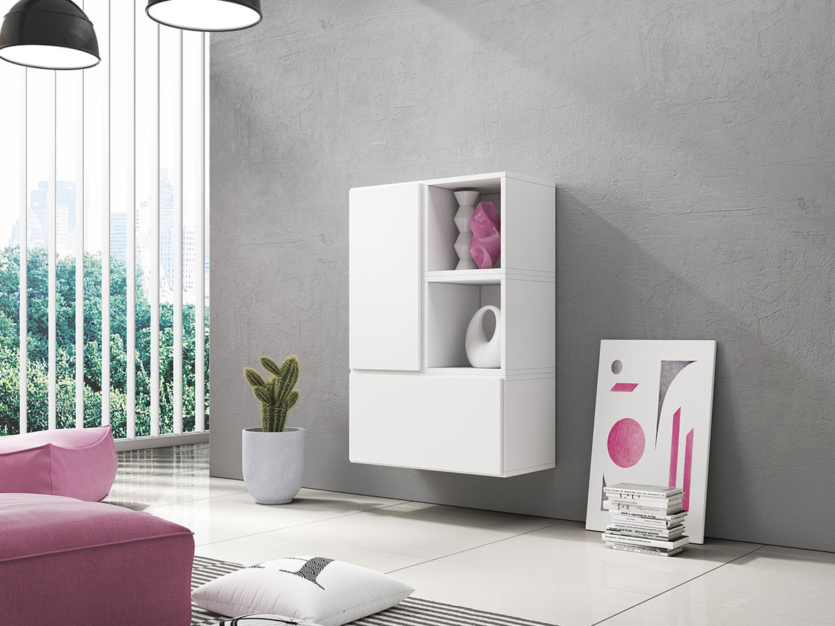 Comode TV de living Corbele 122 (Alb)