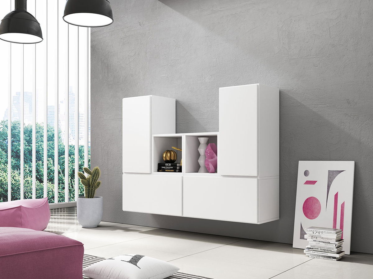 Comode TV de living Corbele 123 (Alb)